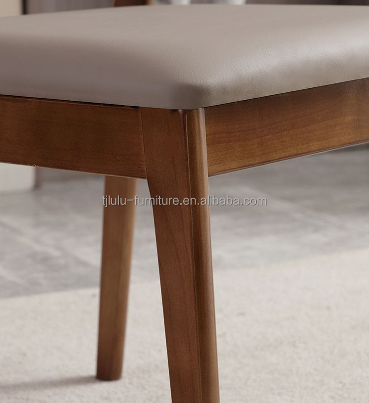 PU Leather Solid Wood Frame Nitrolacquer Finish Dinning Chair for Dinning Room Restaurant Living Room Furniture and Hotel