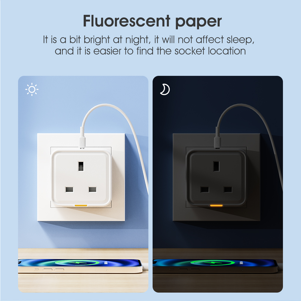 Tuya Smart Home Plug UK Socket Travel Adapter Conversion Outlet APP Voice Works With Alexa Type C 16A WiFi RF433