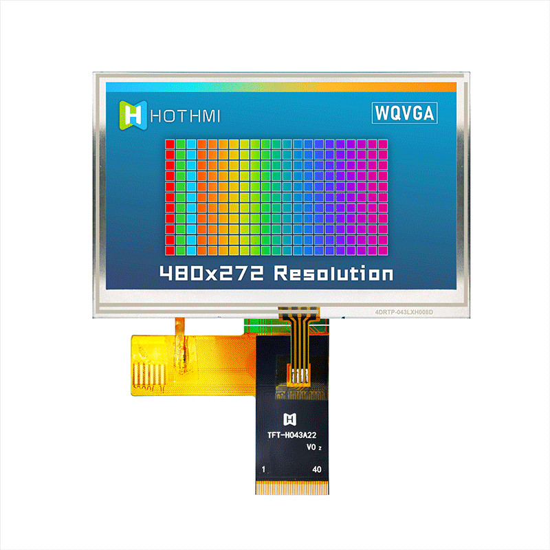 4.3 Inch Resistive Wide Temperature LCD SPI MCU Sunlight Readable