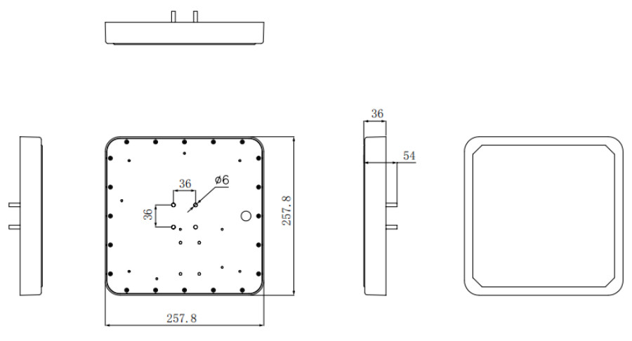 Inside 9dBic Antenna Long Range UHF Integrated RFID Reader >800times/s for Vehicle
