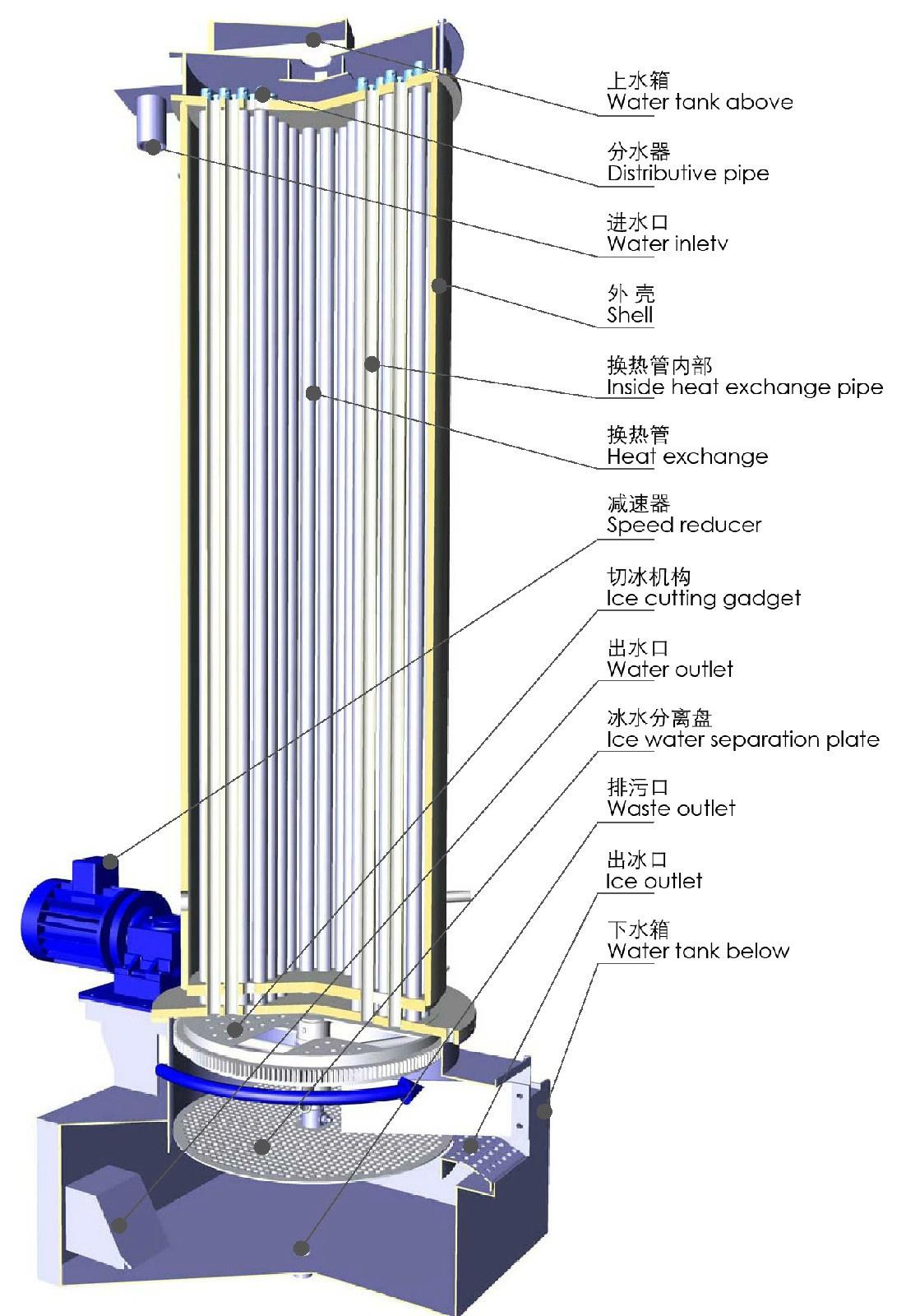8 Tons/24H Commercial Tube Ice Machine Automatic 380V