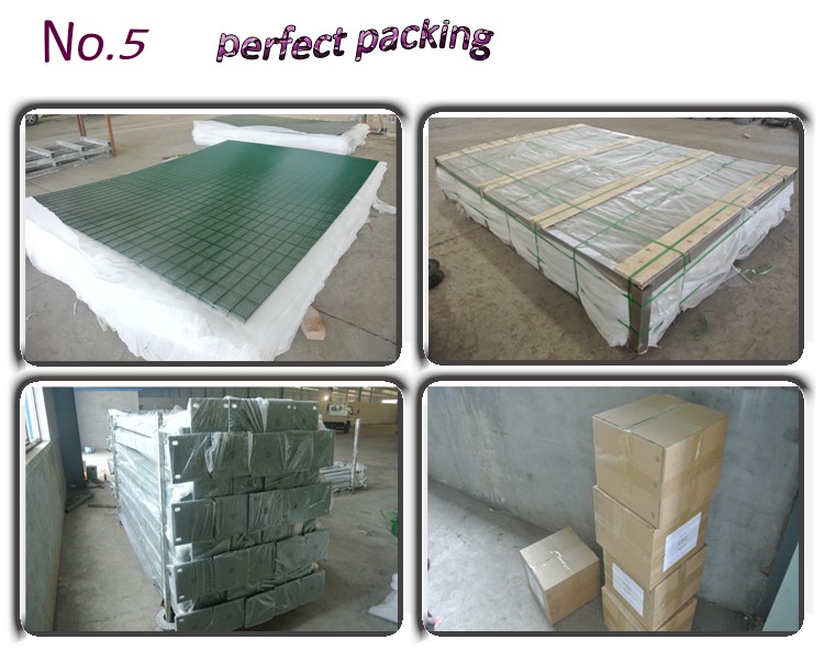 spiker style outdoor safety powder painted surface 358 welded security fencing