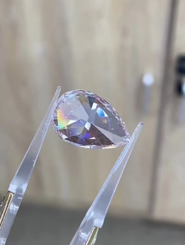 4CT Pear Cut Lab Grown Pink Diamonds for Jewelry Decorations Necklaces Rings Pendant