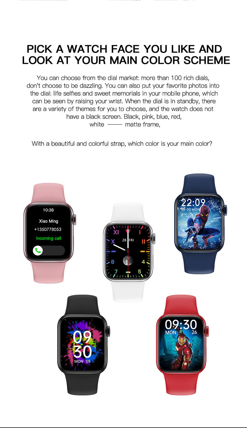M16 Plus Smartwatch Call Sport Fitness Band Bracelet Heart Rate Password Split Screen Smart Watch Series 6 Women Men