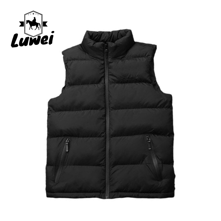 Luxury Quality Weighted Sleeveless Fishing Utility Custom Cotton Quilted Coat-half Sleeve Zipper Waistcoat Men Vest