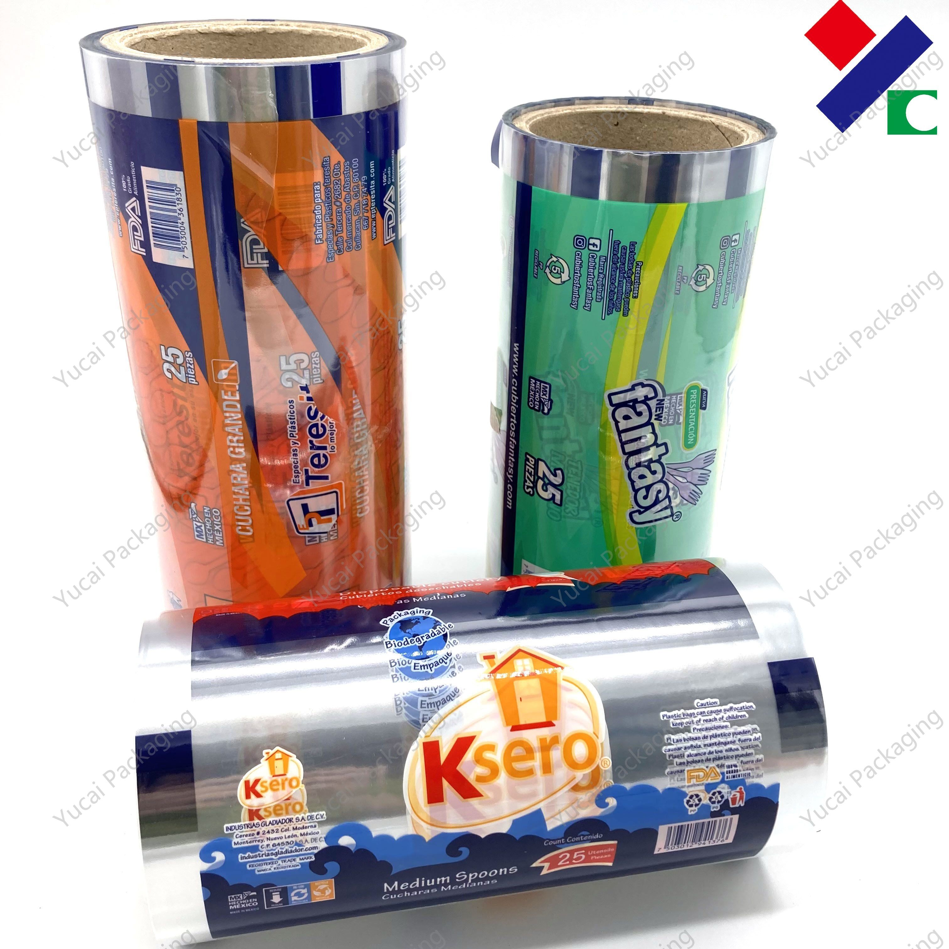 Custom Printed Plastic Laminating Film Heat Sealable Flexible Food Packaging Materials
