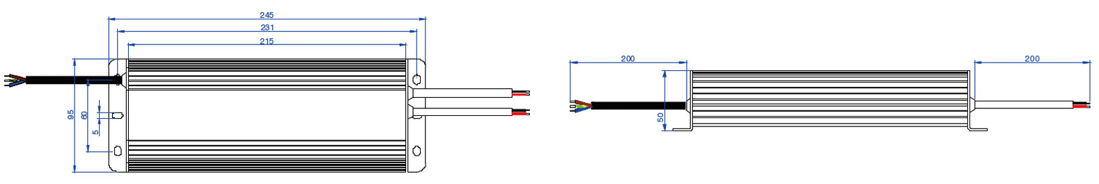 SAA Rustproof LED Strip Light Driver , Durable 12V Constant Voltage Power Supply
