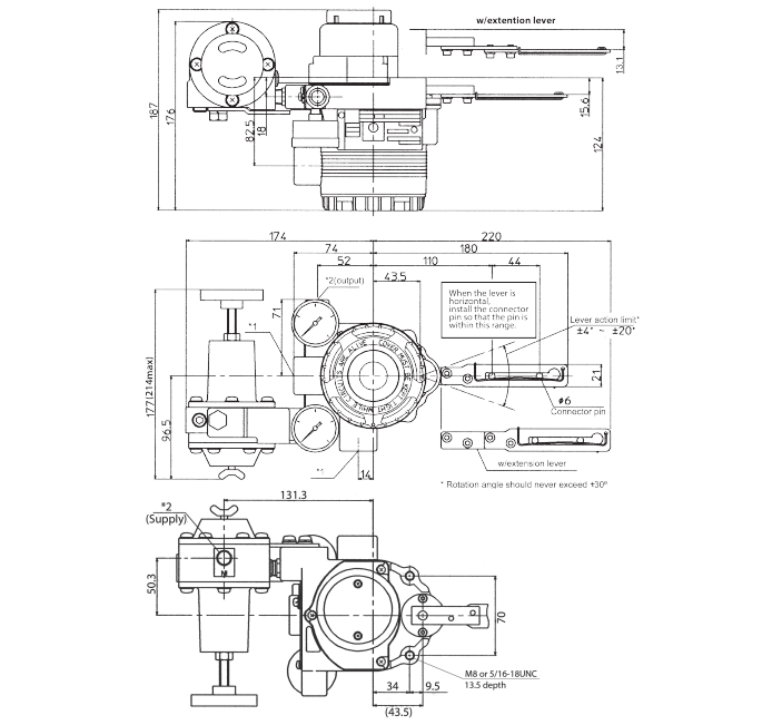 Avp300 Avp301 Avp302 Azbil Smart Valve Positioner Butterfly Valve With Positioner
