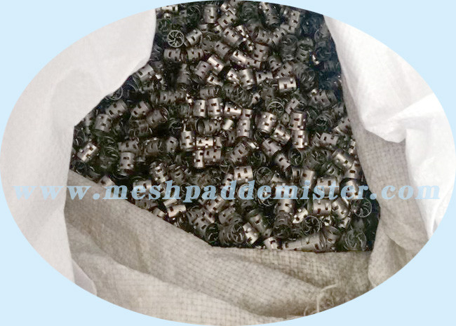 Pass Iso Ss316l 904l Metal Pall Ring 25mm Tower Random Packing