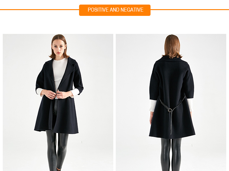 Half Sleeves Women Woolen Dress Coat Wool Jackets For Autumn Winter