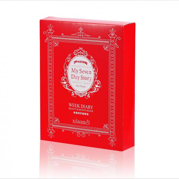 Quality Face Mask Box Packaging Red Color Custom Brand Printing Cosmetic Paperboard Box for sale