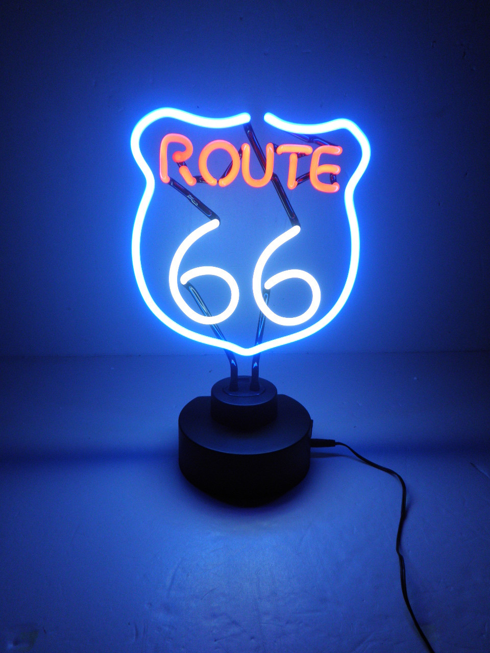 Route 66 Neon Light Desk Lamp Glass Tube Neon Sign 10x10