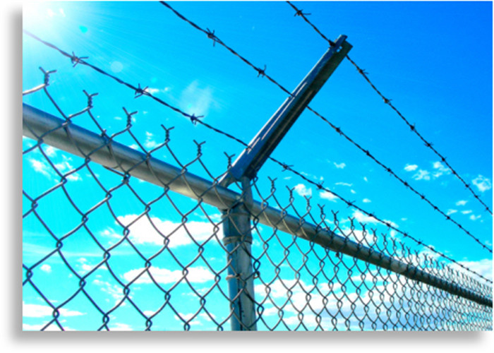 3 Strands Hot Dipped Galvanized Barb Wire Extension Arm Barb Wire Support