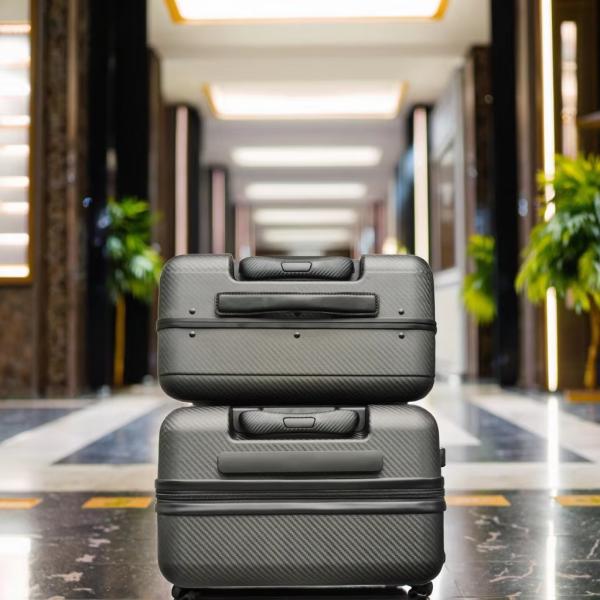 Durable Large Capacity Student Luggage 20 Inch Multifunctional Zipper Trolley Case with ABS PC Main Material and Luxury Style