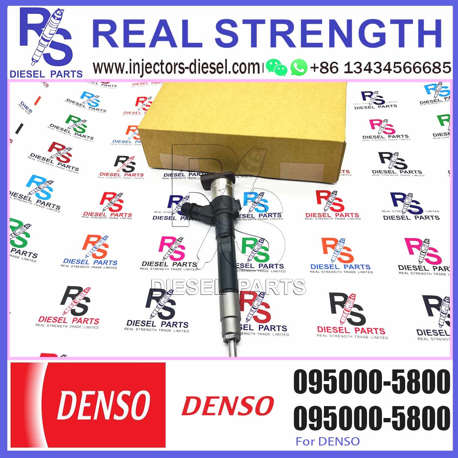 Diesel Fuel Injector 6C1Q9K546AC 6C1Q-9K546-AC 095000-580# 095000-5801 095000-5800 for Ford Transit 2.2L 2.4L TDCi Puma