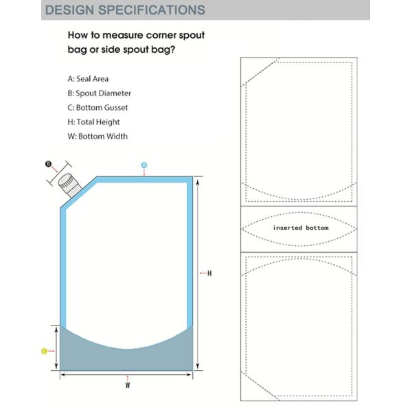 Liquid Beverage Resealable Paper Pouches Spout Reusable Juice Pouch
