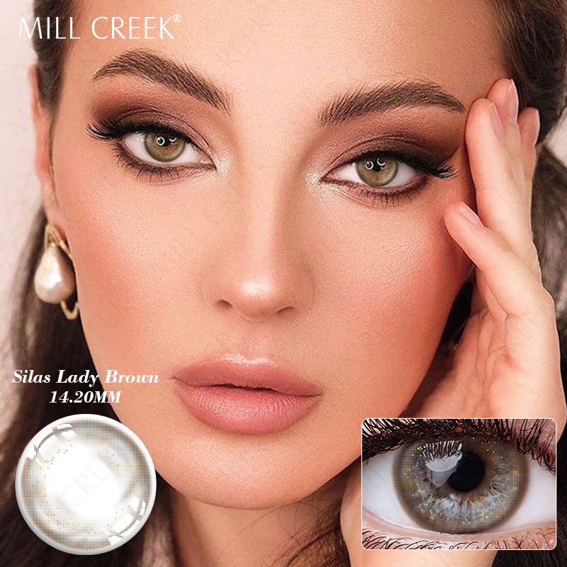 14.2mm Prescription Enhancement Tint Colored Contacts For Graduated Eyes