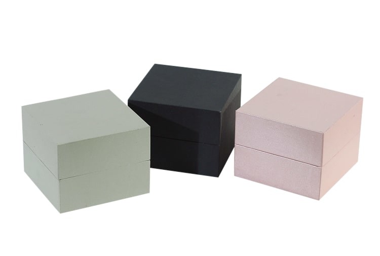 Square Pearl Paper Hinged Cardboard Box Single Eternal Flower Gift Box