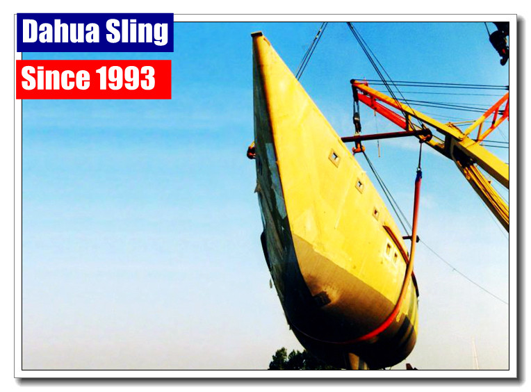 Customized Logo Harga Webbing Sling , Hoist Lifting Straps Acid Resistance