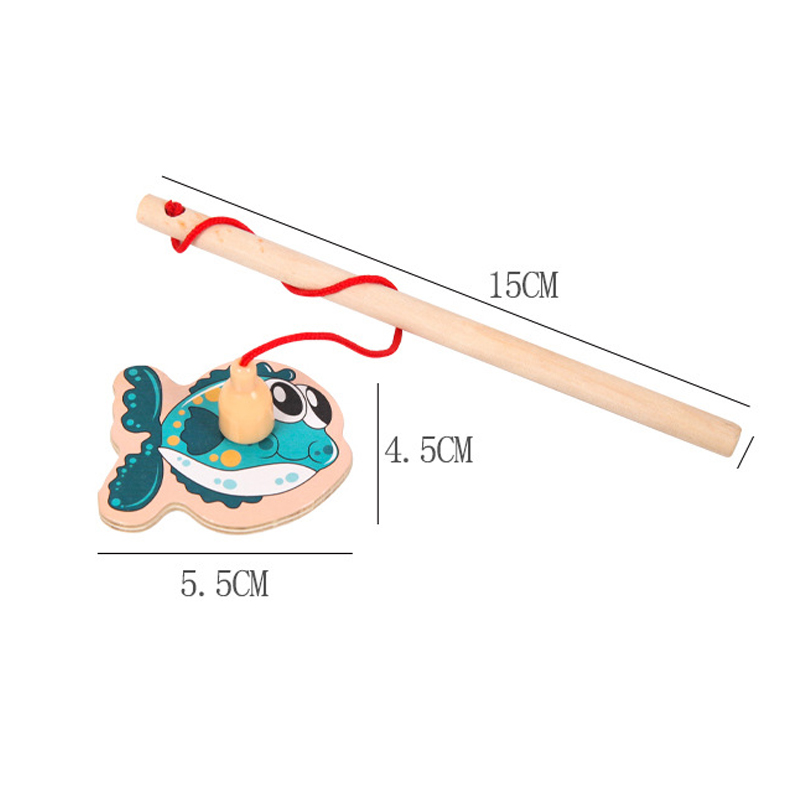 Fishing Game Wooden Alphanumeric Toys For Children Montessori Early Educational