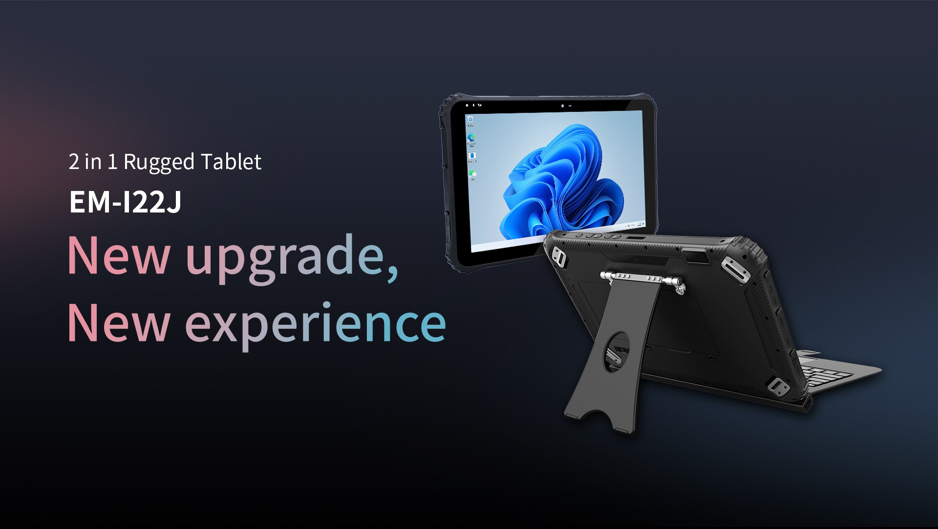 12.2" Rugged Laptop Tablet 2 in 1 with 16GB RAM and Intel Processor Tough Notebooks