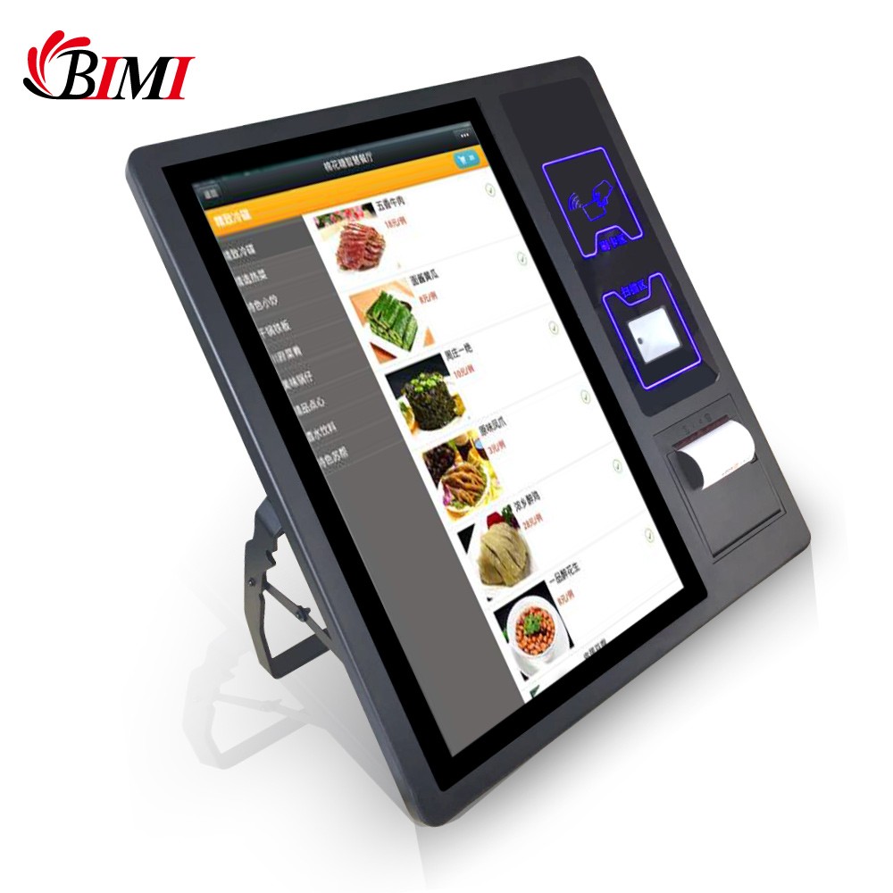 Bimi 32 inch Self-Serve Touch Screen Kiosk with Printer QR Barcode Scanner Wall Mount