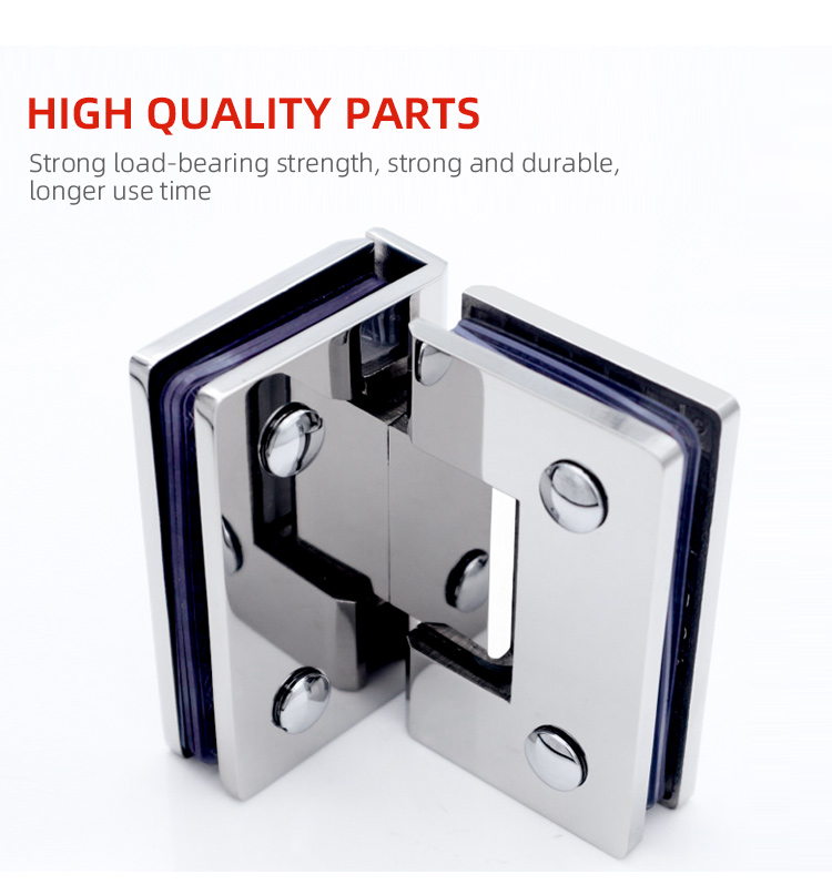 Stainless Steel Hinge Clamp Glass to Glass Bisagra Ducha para Vidrio for 8-12mm Glass