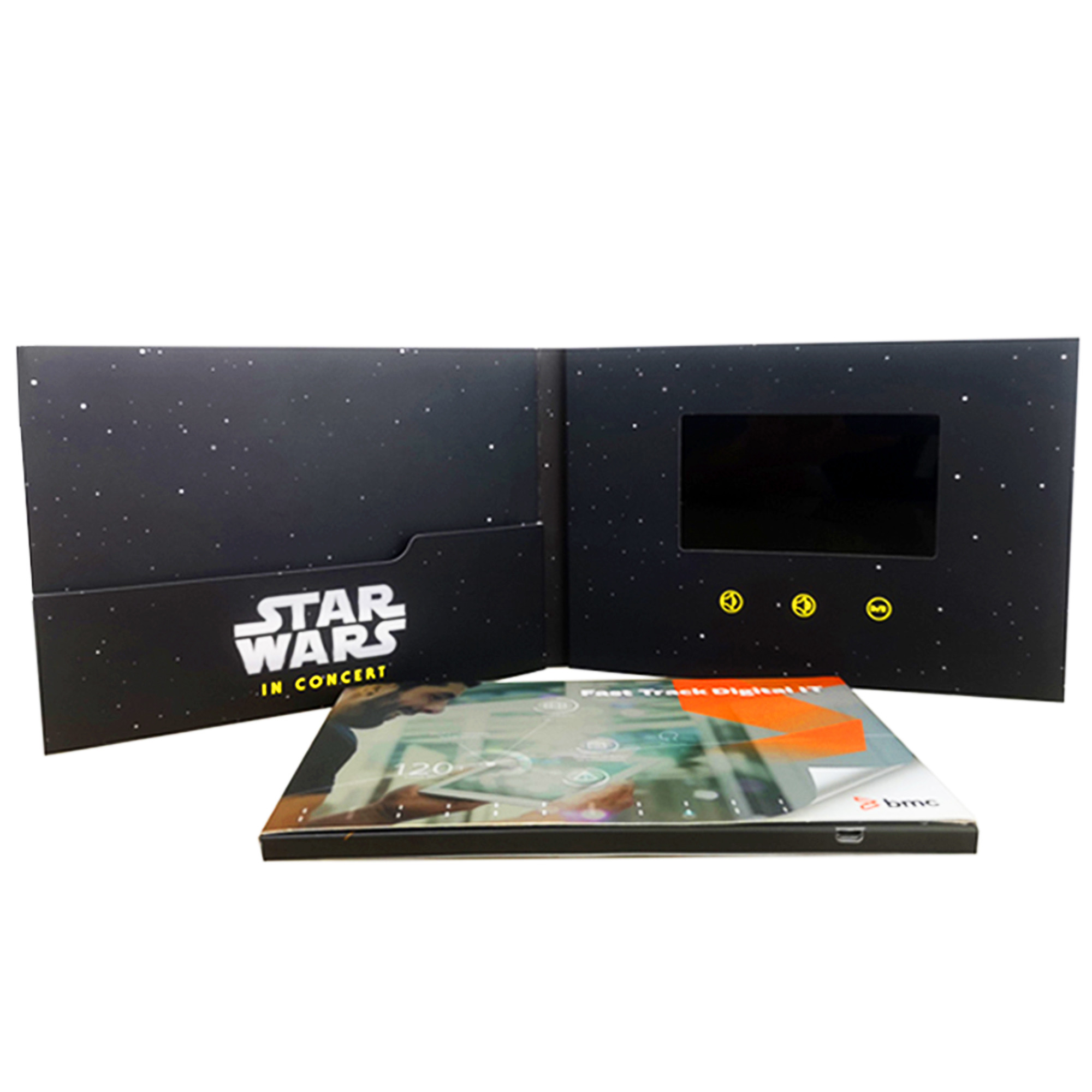 4.3 inch LCD Video Brochure Card with High Memory and Customizable Buttons WMA Music Format Business Theme