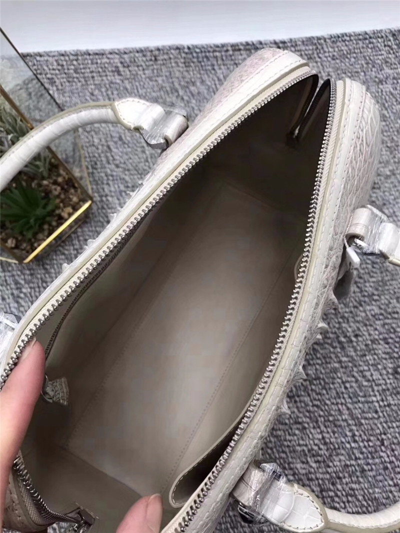 Genuine Real Alligator Skin Women Boston Purse Lady Handbag Exotic Authentic Crocodile Leather Female Cross Shoulder Bag