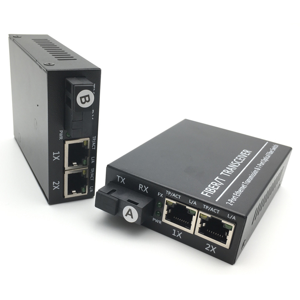 1000 Mbps Fiber Optic Transceiver Media conversion STP Supporting AC 220V