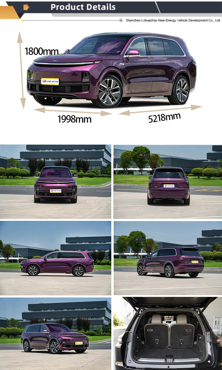 Electric Driver's Seat Adjustment Li xiang L9 Max Pro Purple Energy SUV EV Car 7 Seats 2024