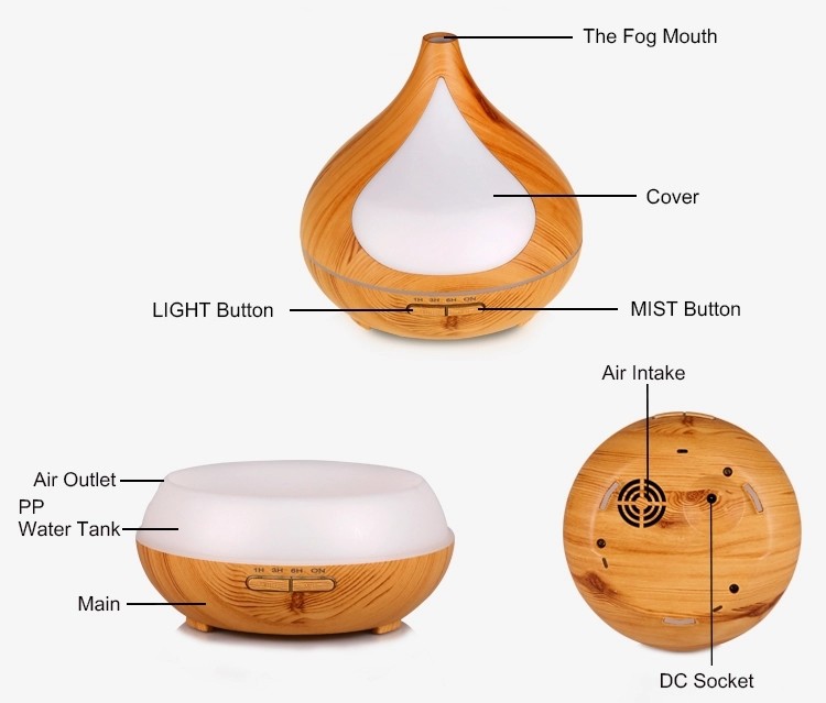 Whisper - Quiet Wood Grain Aroma Diffuser