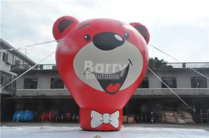 China Oxford Red Bear Inflatable Ground Balloon For Advertising 8.5m Height on sale