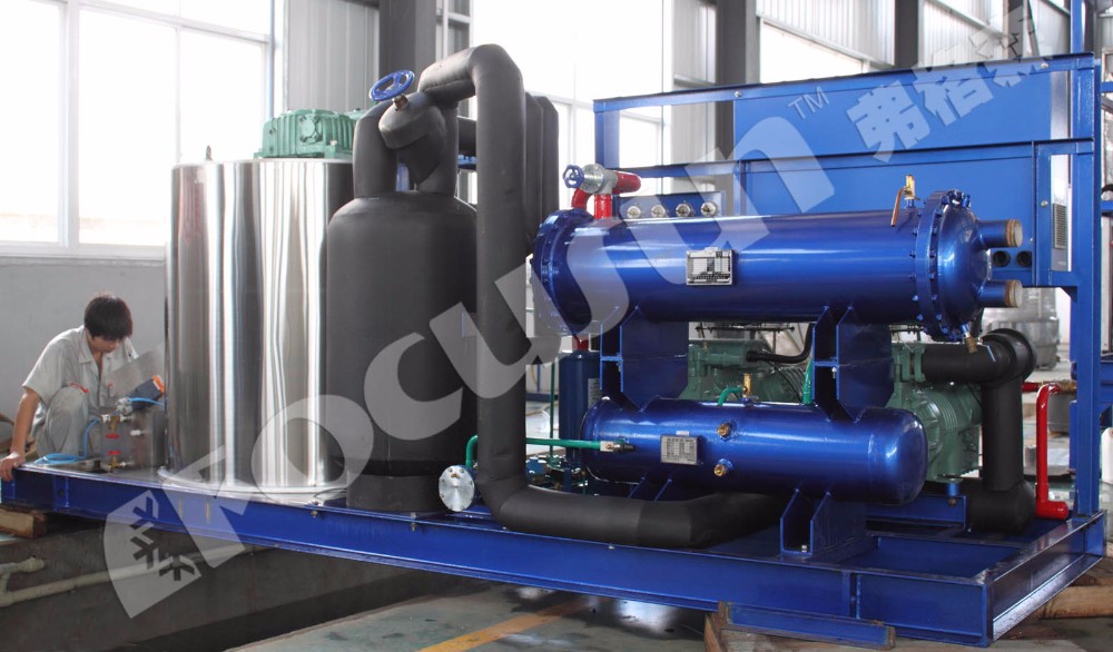 10 Ton Flake Ice Machine for Direct Slicing and Combining Refrigerated Materials