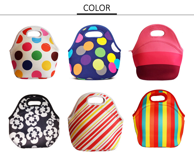 Pattern Tote Food Insulated Picnic Neoprene Lunch Bag