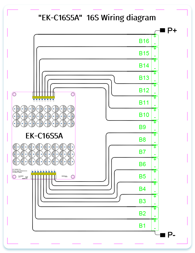 7S 8S 12S 13S 14S 15S 16S 5A Active Balancer BMS Board For Emergency Power Supply