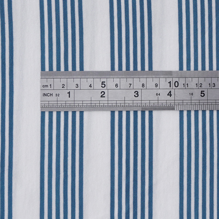 100% Cotton Textured Stripe Fabric Grey And Black Soft Yarn Dyed Material