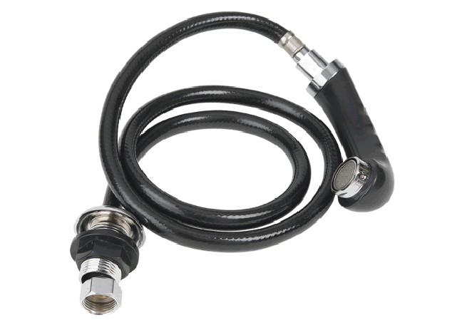 Round Head Rubber Shower Hose For Salon Backwash Chair , 65cm Length