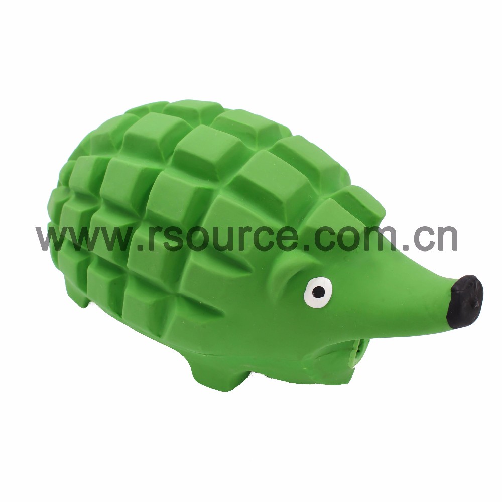Screaming Squeaky Latex Pet Toys Green Pig Dogs Toy Rubber Eco Friendly