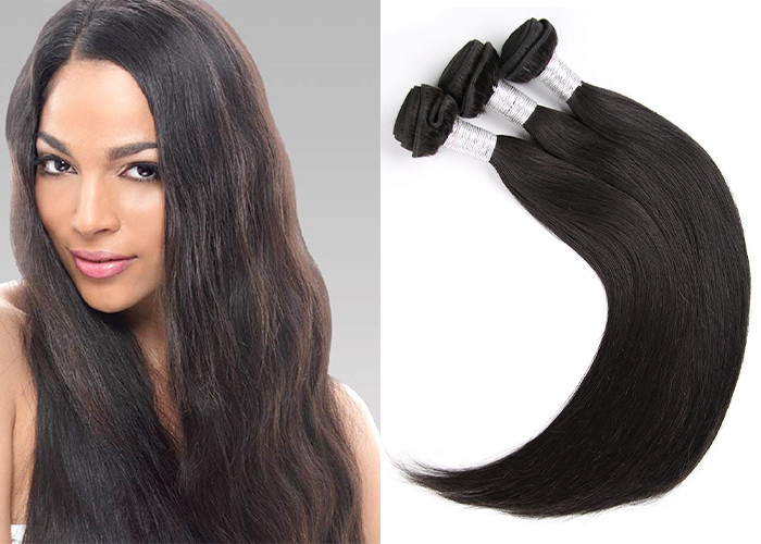 Silky Straight Bundles Non - remy Hair Extensions 1 Piece 10 - 28 Inch Natural Color