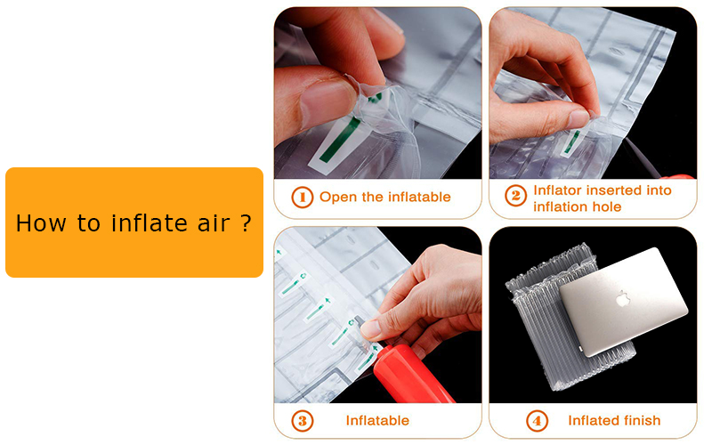 Inflatable Laptop Protective Mailer Bag, Transport Packing, Air Cushion Bag , Air Column Bag Packing