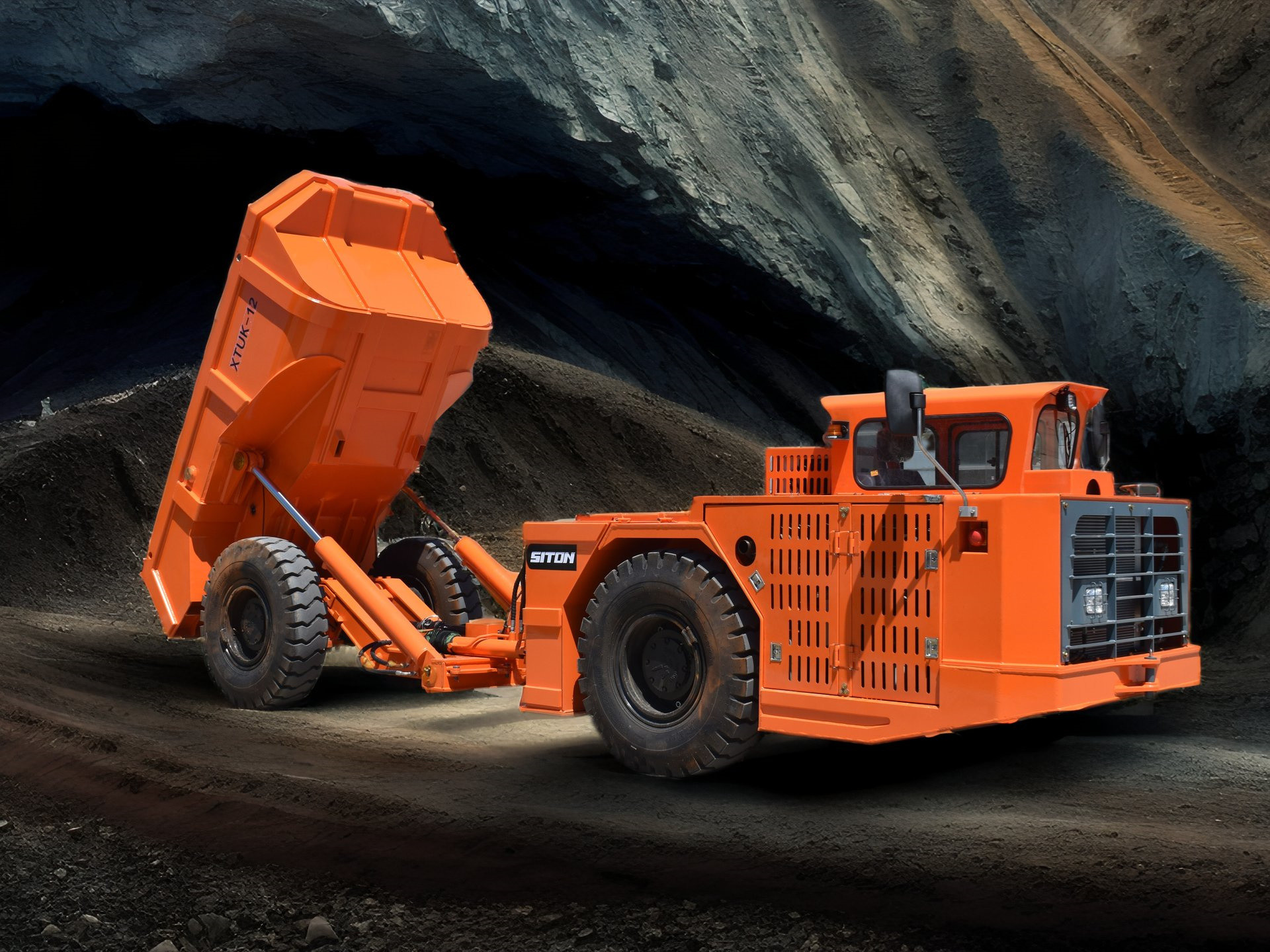 VOLVO Engine DERUI 12 Tons Underground Mining Truck / Dump Truck