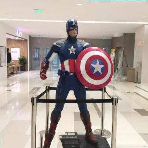China Resin Figure Marvel Statue Outdoor Captain America Sculpture on sale