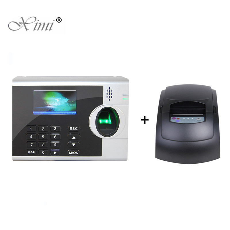 XM218 TCP/IP Internet Adms Remote Control Biometric Fingerprint Time And Attendance With Printer Function
