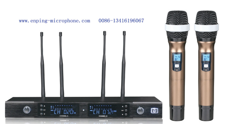 LS-5200/2 UHF IR SELECTABLE wireless microphone system / competetive price / SMK-9000