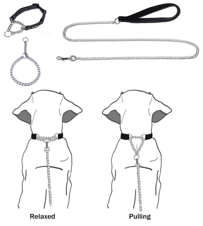 thick chain dog lead