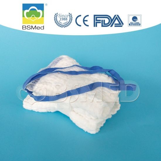 White Color Medical Equipment Lap Sponges , 100% Cotton Surgical Lap Pads