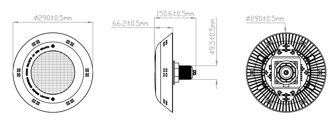 VDE 1800LM LED Underwater Swimming Pool Lights 18W FCC 12V