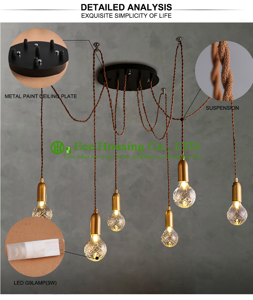 fashional modern chandeliers pendant lights edison bulbs A19 A60high ceiling pendant lighting Ceiling lamp