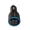 Buy cheap 2port USB Car Charger mini Car Charger 2.1 A 10W Blu-ray USB Charger Black from wholesalers